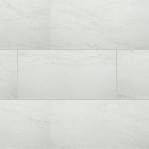 DURBAN WHITE PORCELAIN TILE - 12"x24" POLISHED Swatch