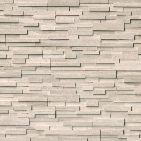 MSI Ledgestone Veneer - White Oak 3D Panel - Honed Swatch