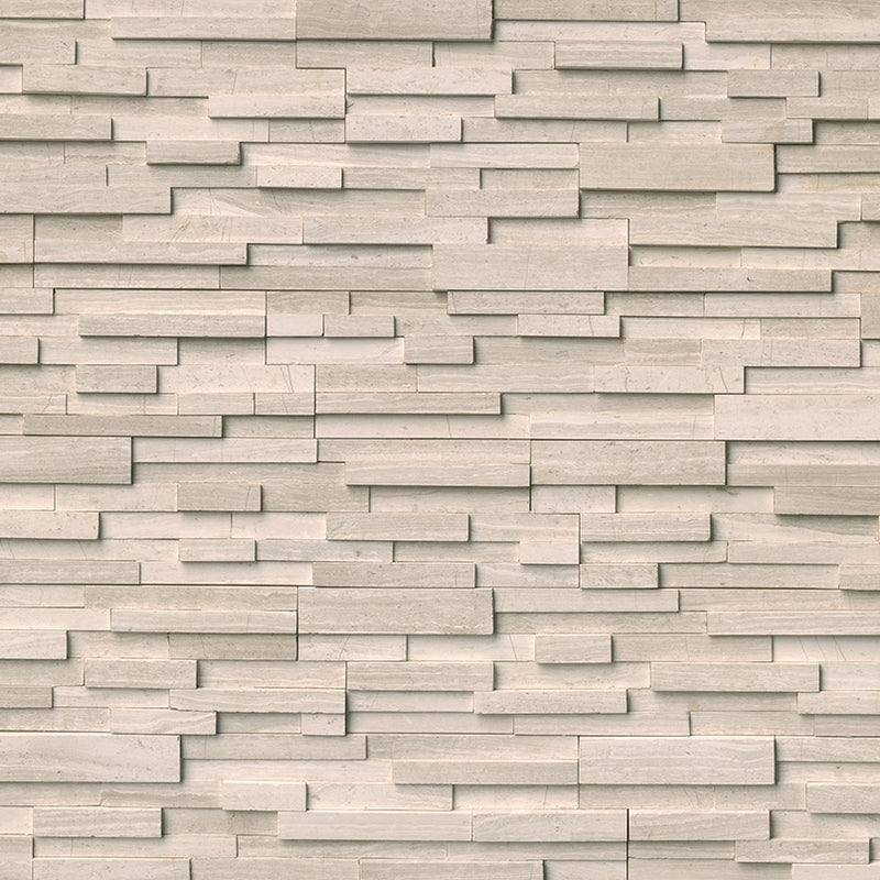 MSI Ledgestone Veneer - White Oak 3D Panel - Honed