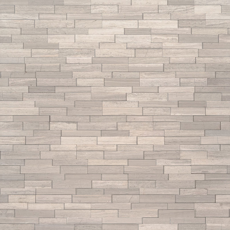 MSI Ledgestone Veneer - White Oak 3D Mini Panel