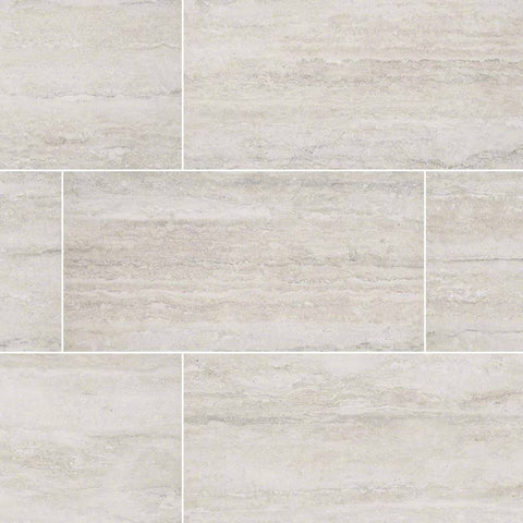 Veneto Porcelain Tile Collection White - 12"x24" Polished Swatch