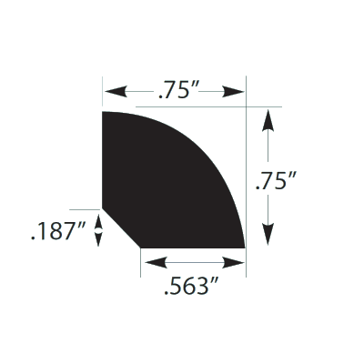 Paramount RigidCORE Cornerstone Trim Quarter Round