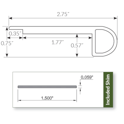 Mannington Adura Flex Tile Trim Stair Nose