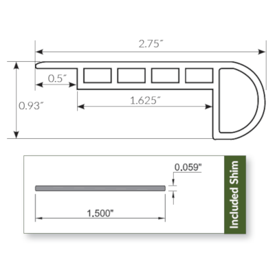 Mannington Adura Max Rectangles Trim Stair Nose